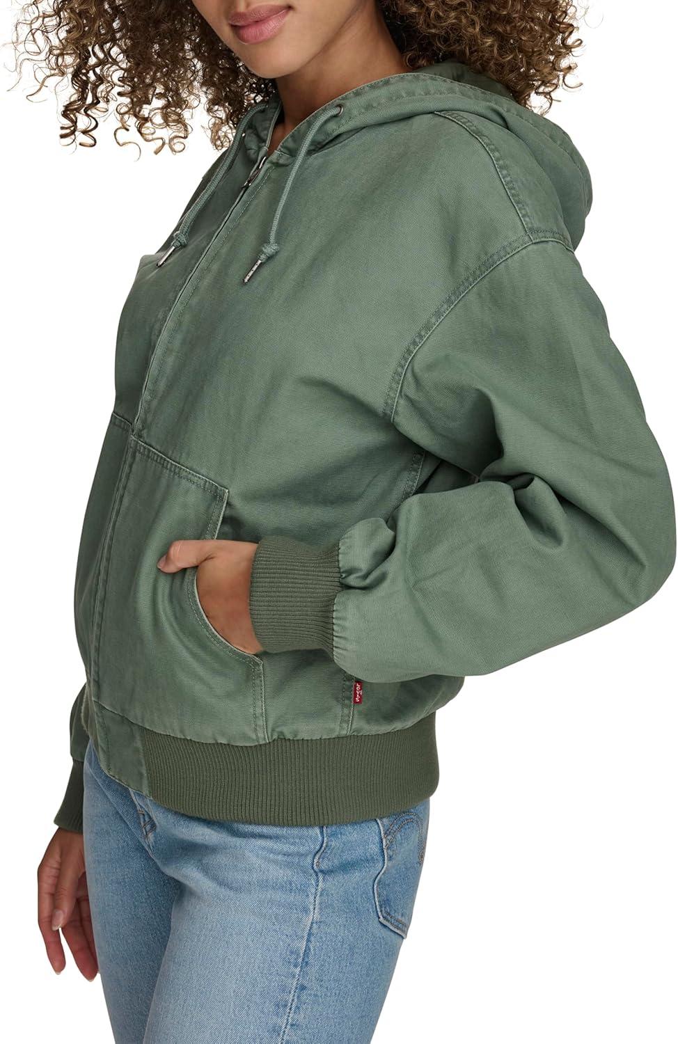 imageLevis Womens Workwear Hoody BomberLaurel Green Unfilled