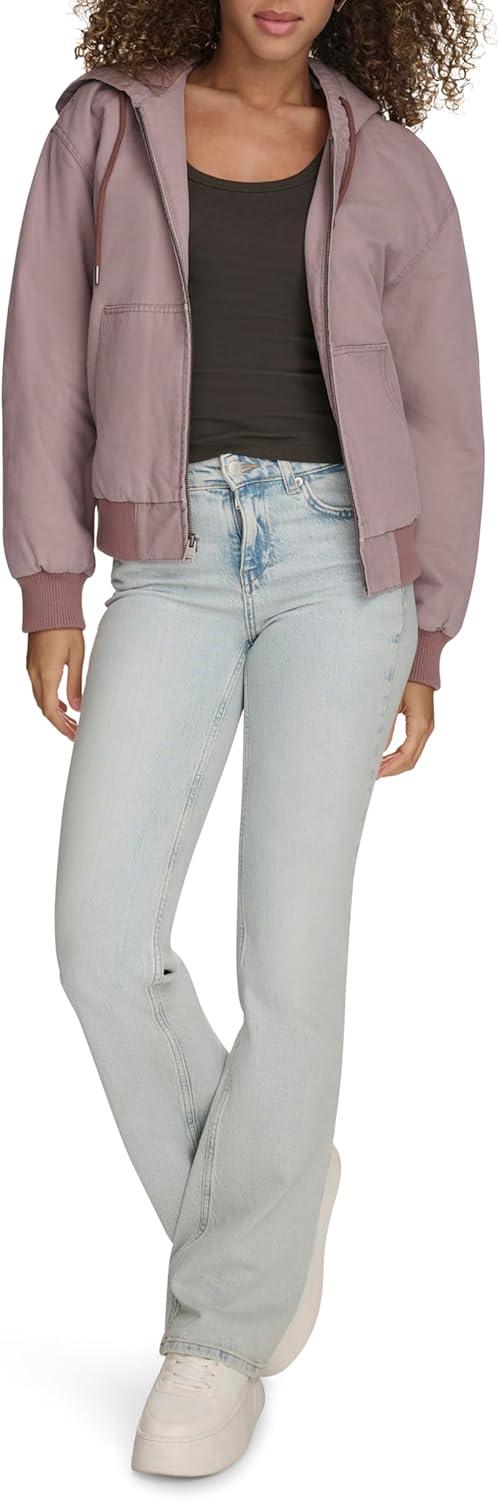 imageLevis Womens Workwear Hoody BomberPurple Dove Filled