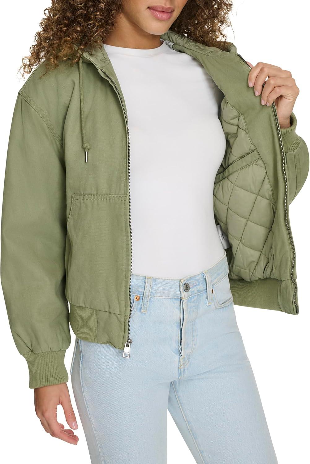 imageLevis Womens Workwear Hoody BomberSage Green Filled