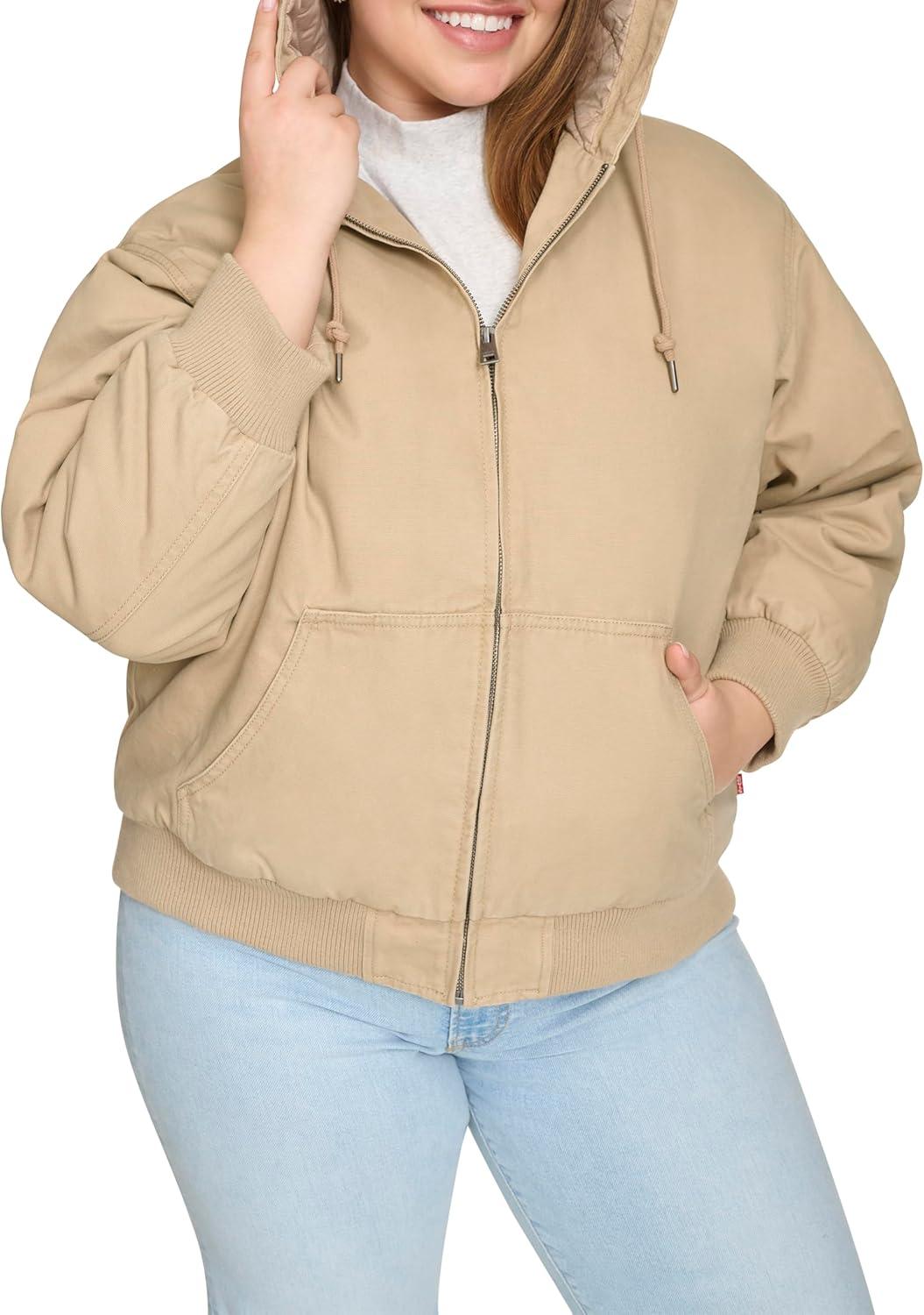 imageLevis Womens Workwear Hoody BomberTan Filled