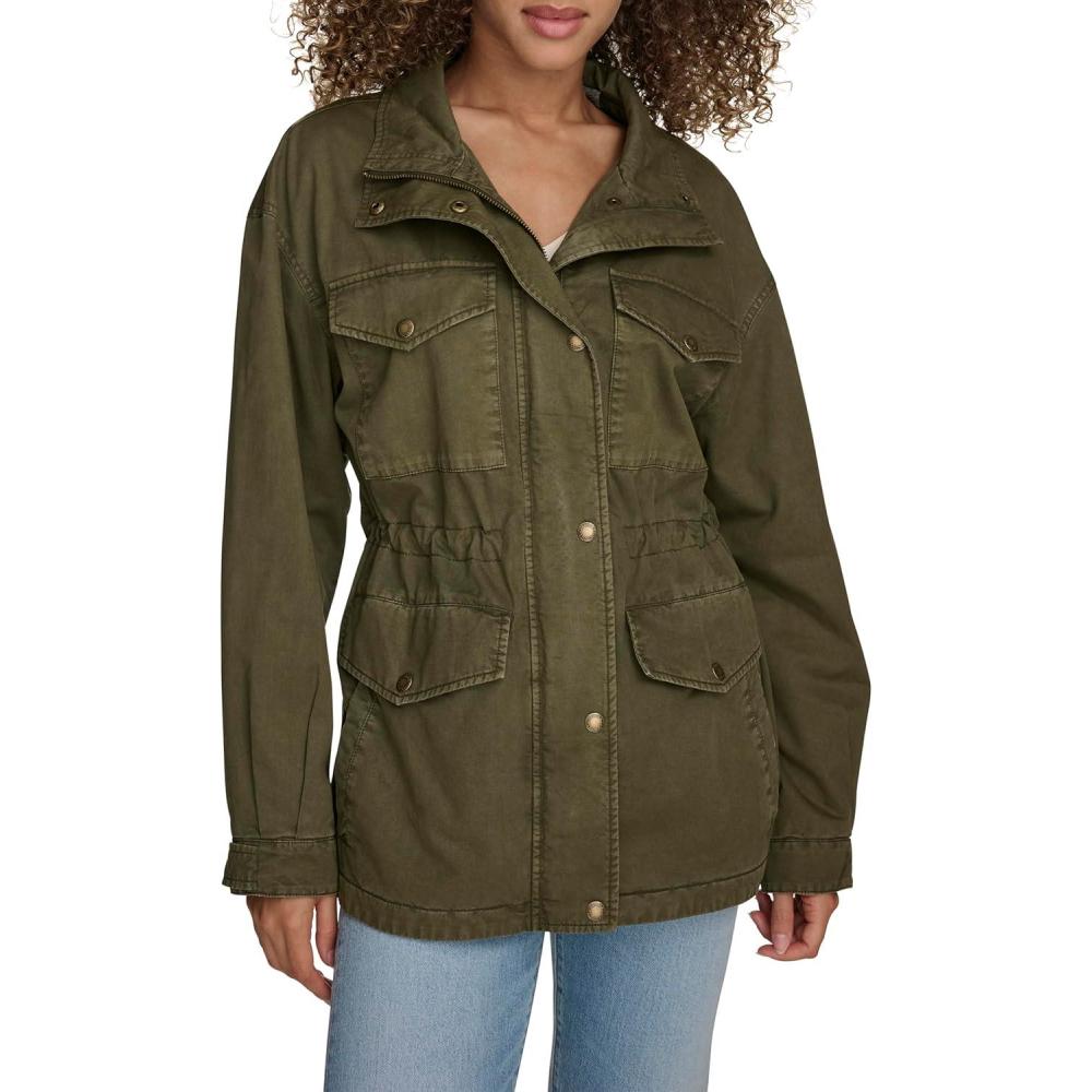 imageLevis Womens 4Pocket Stand Collar Military JacketOlive Night