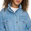 imageLevis Womens 4Pocket Stand Collar Military JacketLight Wash Denim