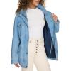 imageLevis Womens 4Pocket Stand Collar Military JacketLight Wash Denim