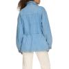 imageLevis Womens 4Pocket Stand Collar Military JacketLight Wash Denim