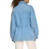 imageLevis Womens 4Pocket Stand Collar Military JacketLight Wash Denim