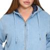 imageLevis Womens Workwear Hoody BomberLight Wash Denim Filled
