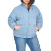 imageLevis Womens Workwear Hoody BomberLight Wash Denim Filled