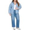 imageLevis Womens Workwear Hoody BomberLight Wash Denim Filled