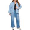 imageLevis Womens Workwear Hoody BomberLight Wash Denim Filled