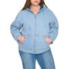imageLevis Womens Workwear Hoody BomberLight Wash Denim Filled