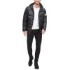 imageDKNY Mens Water Resistant Ultra Loft Hooded Logo Puffer Jacket Standard and Big ampamp TallBlack