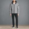 imageDKNY Mens Water Resistant Ultra Loft Hooded Logo Puffer Jacket Standard and Big ampamp TallNew Heather Grey