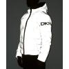 imageDKNY Mens Water Resistant Ultra Loft Hooded Logo Puffer Jacket Standard and Big ampamp TallReflective