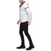 imageDKNY Mens Water Resistant Ultra Loft Hooded Logo Puffer Jacket Standard and Big ampamp TallSilver