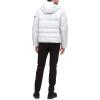 imageDKNY Mens Water Resistant Ultra Loft Hooded Logo Puffer Jacket Standard and Big ampamp TallSilver