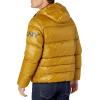 imageDKNY Mens Water Resistant Ultra Loft Hooded Logo Puffer Jacket Standard and Big ampamp TallYellow