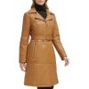 imageKenneth Cole Womens Belted Notch Collar CoatKnee Length Tan