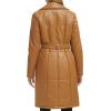imageKenneth Cole Womens Belted Notch Collar CoatKnee Length Tan