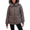 imageKenneth Cole Womens Diamond Quilted Crinkle Nylon Puffer with Attached HoodGunmetal