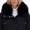 imageKenneth Cole Womens Heavyweight Hooded Anorak Puffer with Inner Quilted Lining and Faux Fur CollarBlack