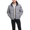 imageDKNY Mens Water Resistant Ultra Loft Hooded Logo Puffer Jacket Standard and Big ampamp TallReflective