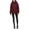 imageKenneth Cole Womens Diamond Quilted Crinkle Nylon Puffer with Attached HoodWine