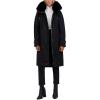 imageKenneth Cole Womens Heavyweight Hooded Anorak Puffer with Inner Quilted Lining and Faux Fur CollarBlack
