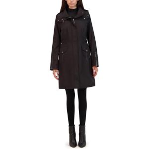 imageKenneth Cole Womens Midweight Pearlized Water Resistant Rain Anorak CoatBlack
