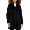 imageKenneth Cole Womens Cozy Lightweight Textured Faux Fur Coat with Envelope CollarBlack