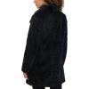 imageKenneth Cole Womens Cozy Lightweight Textured Faux Fur Coat with Envelope CollarBlack