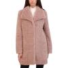 imageKenneth Cole Womens Cozy Lightweight Textured Faux Fur Coat with Envelope CollarDusty Blush