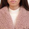 imageKenneth Cole Womens Cozy Lightweight Textured Faux Fur Coat with Envelope CollarDusty Blush