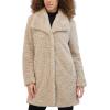 imageKenneth Cole Womens Cozy Lightweight Textured Faux Fur Coat with Envelope CollarIvory