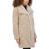 imageKenneth Cole Womens Cozy Lightweight Textured Faux Fur Coat with Envelope CollarIvory
