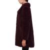 imageKenneth Cole Womens Cozy Lightweight Textured Faux Fur Coat with Envelope CollarWine
