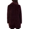 imageKenneth Cole Womens Cozy Lightweight Textured Faux Fur Coat with Envelope CollarWine