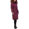 imageKenneth Cole Womens Diamond Quilted Belted Puffer with Ultra Soft Plush Synthetic FillWine