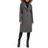 imageKenneth Cole Womens Double Face Wool with Notched Collar CoatGrey Multi