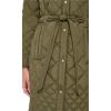 imageKenneth Cole Womens Heavy Weight Stand Collar Down Puffer JacketBelted Quilted Olive