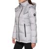 imageKenneth Cole Womens Heavy Weight Stand Collar Down Puffer JacketHorizontal Silver