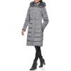 imageKenneth Cole Womens Heavy Weight Stand Collar Down Puffer JacketHorizontal Zip Gunmetal