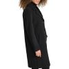 imageKenneth Cole Womens Notch Collar Fly Front Single Breasted TopcoatBlack