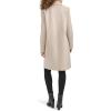 imageKenneth Cole Womens Notch Collar Fly Front Single Breasted TopcoatOatmeal