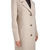imageKenneth Cole Womens Notch Collar Fly Front Single Breasted TopcoatOatmeal