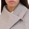 imageKenneth Cole Womens Oversized Collar Full Length Wool Blend JacketLight Grey