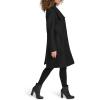 imageKenneth Cole Womens Pressed Boucle Wool Coat with Oversized Wing CollarBlack