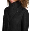 imageKenneth Cole Womens Pressed Boucle Wool Coat with Oversized Wing CollarBlack