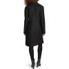 imageKenneth Cole Womens Pressed Boucle Wool Coat with Oversized Wing CollarBlack