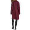 imageKenneth Cole Womens Pressed Boucle Wool Coat with Oversized Wing CollarBurgundy