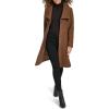 imageKenneth Cole Womens Pressed Boucle Wool Coat with Oversized Wing CollarSepia